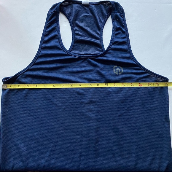 NELEUS Mens NAVY BLUE Athletic Y-Back Muscle Tank Size Medium - Picture 11 of 12